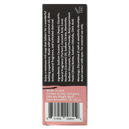 My Magic Mud, Moisturizing Charcoal, мыло с кокосовым маслом, восстанавливающее действие с ананасом и манго, 141,7 г (5 унций) #1