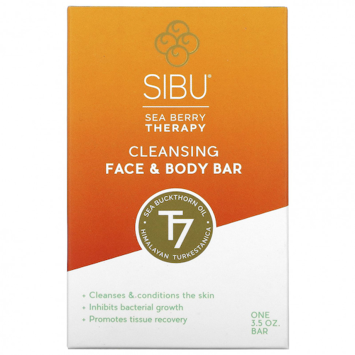 Sibu Beauty, Sea Berry Therapy, очищающее твердое мыло для лица и тела, с облепиховым маслом, T7, 3,5 унции #1