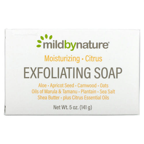 Mild By Nature, отшелушивающее мыло, с маслами марулы, таману и ши, с цитрусовым ароматом, 141 г (5 унций) #1