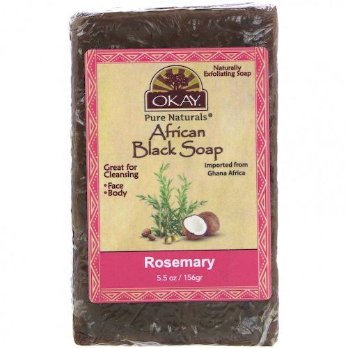 Okay Pure Naturals, Африканское черное мыло, розмарин, 156 г (5,5 унции) #1