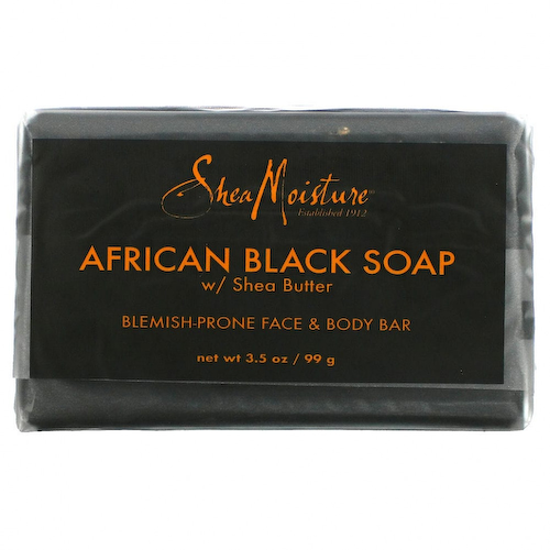 SheaMoisture, африканское черное мыло с маслом ши для устранения несовершенств кожи лица и тела, 99 г (3,5 унции) #1