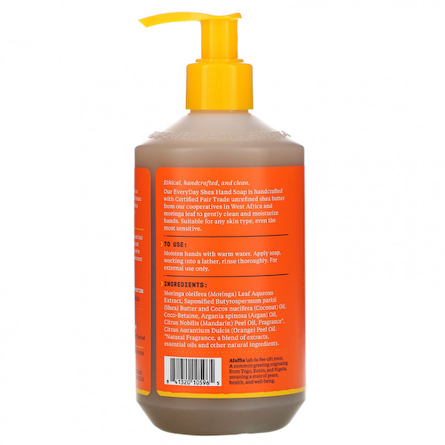 Alaffia, Hand Soap, Mandarin Mango, 12 fl oz (354 ml) #1