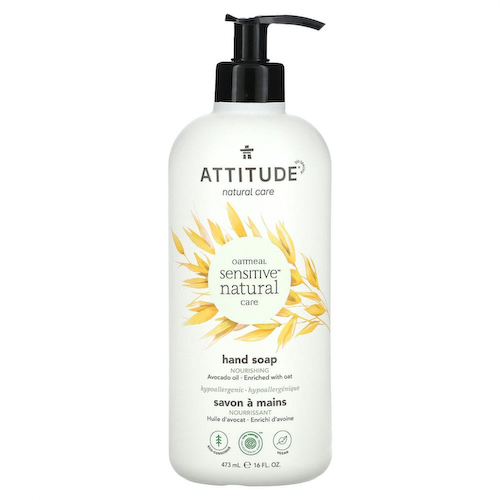 ATTITUDE, Oatmeal Sensitive Natural Care, мыло для рук, масло авокадо, 473 мл (16 жидк. Унций) #1