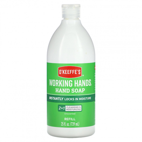 O'Keeffe's, Working Hands, мыло для рук, без запаха, 739 мл (25 жидк. Унций) #1