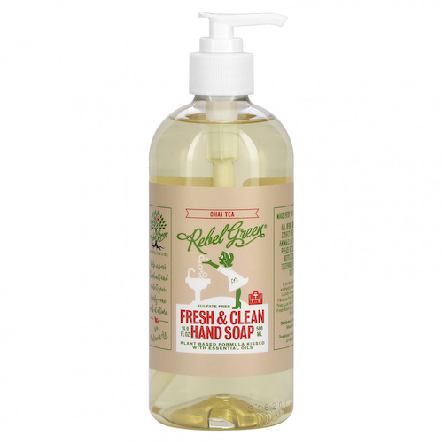Rebel Green, Fresh & Clean, мыло для рук, чай с чаем, 500 мл (16,9 жидк. Унции) #1