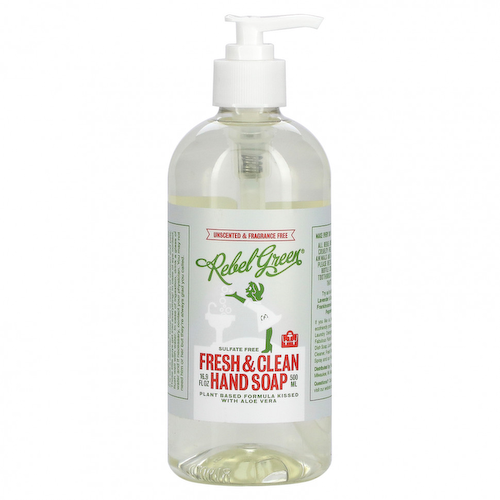 Rebel Green, Мыло для рук Fresh & Clean, без запаха, 500 мл (16,9 жидк. Унции) #1