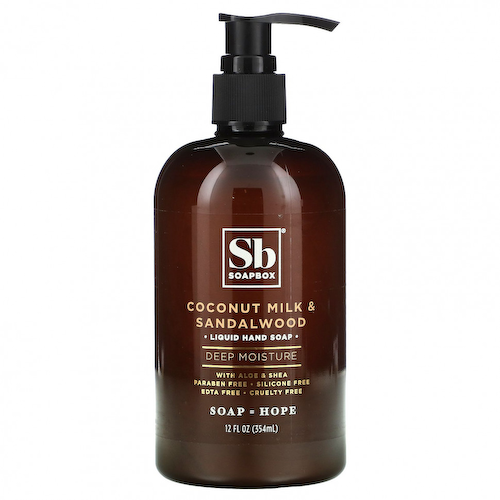 Soapbox, Liquid Hand Soap, Coconut Milk & Sandalwood, 12 fl oz (354 ml) #1