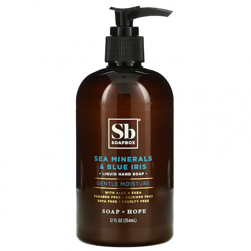 Soapbox, Liquid Hand Soap, Sea Minerals & Blue Iris, 12 fl oz (354 ml) #1