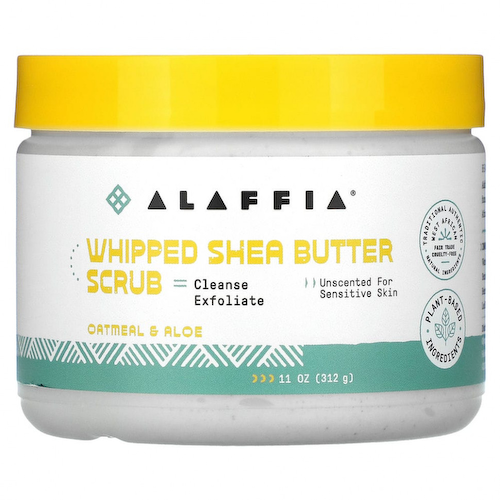 Alaffia, Скраб со взбитым маслом ши, овсянка и алоэ, 312 г (11 унций) #1