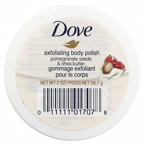 Dove, Отшелушивающий лак для тела, гранатовые зерна и масло ши, 56,7 г (2 унции) #1