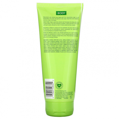 Freeman Beauty, Сахарный скраб для глубокого очищения, зеленый чай, 175 мл (6 жидк. Унций) #1