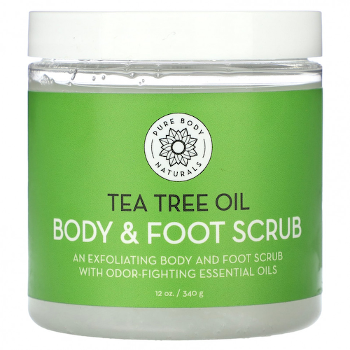 Pure Body Naturals, Масло чайного дерева, скраб для тела и ног, 340 г (12 унций) #1