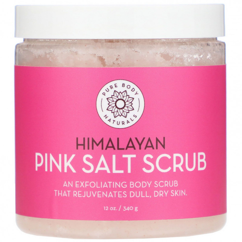 Pure Body Naturals, скраб с гималайской розовой солью, 340 г (12 унций) #1
