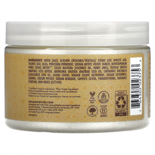 SheaMoisture, Manuka Honey, разглаживающий крем-скраб для тела, 320 г (11,3 унции) #1