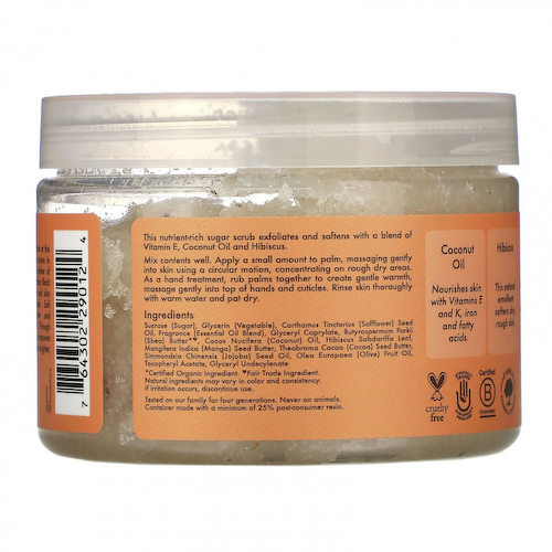 SheaMoisture, Осветляющий скраб для рук и тела, кокос и гибискус, 340 г (12 унций) #1