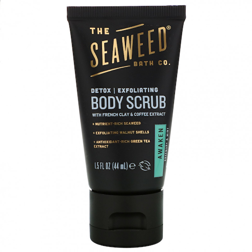 The Seaweed Bath Co., Отшелушивающий детокс-скраб для тела Awaken, розмарин и мята, 1,5 жидких унции (44 мл) #1