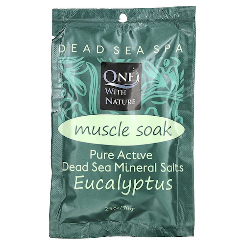 One with Nature, Dead Sea Spa, минералы, расслабление мышц, с запахом эвкалипта, 70 г #1