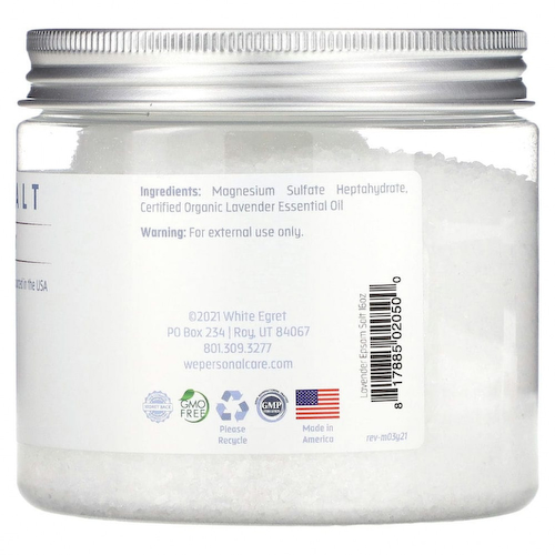White Egret Personal Care, английская соль с лавандой, 454 г (16 унций) #1
