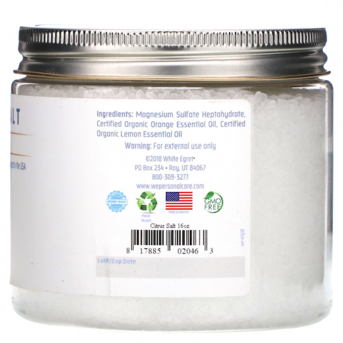 White Egret Personal Care, крем с английской солью, цитрус, 454 г (16 унции) #1