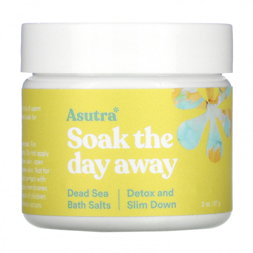 Asutra, Soak The Day Away, Dead Sea Bath Salts, Detox and Slim Down, 2 oz (57 g) #1