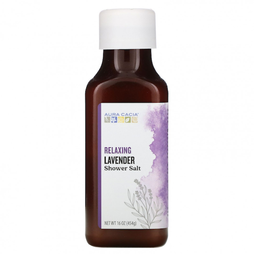 Aura Cacia, Соль для душа, расслабляющая лаванда, 454 г (16 унций) #1