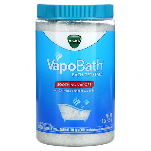 Vicks, VapoBath, кристаллы для ванн, успокаивающие пары, 425 г (15 унций) #1
