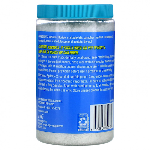 Vicks, VapoBath, кристаллы для ванн, успокаивающие пары, 425 г (15 унций) #1