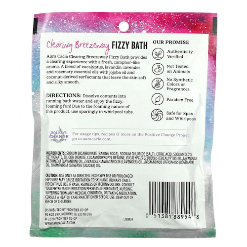 Aura Cacia, Fizzy Bath, Очистительный проход, 2,5 унции (70,9 г) #1