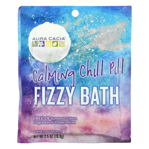 Aura Cacia, Fizzy Bath, успокаивающая и охлаждающая таблетка, 70,9 г (2,5 унции) #1