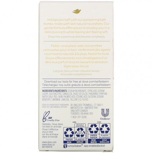 Dove, Nourishing Secrets, бомбы для ванн, манго и миндаль, 2 бомбы для ванн, 2,8 унции (79 г) каждая #1