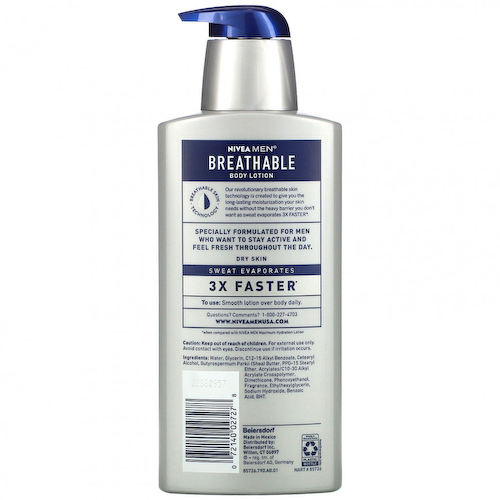 Nivea, Men, Дышащий лосьон для тела, 13,5 жидких унций (400 мл) #1