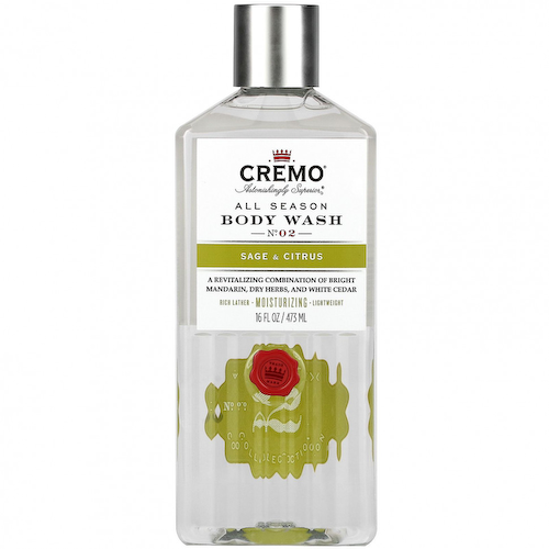 Cremo, All Season, Гель для душа, № 2, шалфей и цитрусовые, 16 жидких унций (473 мл) #1