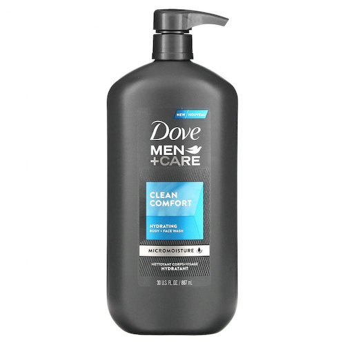 Dove, Men + Care, гель для душа и тела, комфортное очищение, 887 мл (30 жидк. Унций) #1