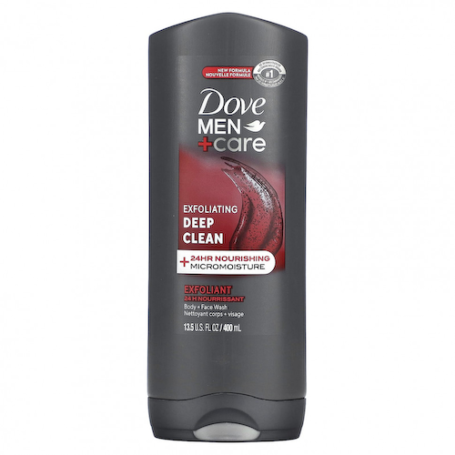 Dove, Men + Care, глубокое отшелушивание, умывание для тела и лица, 400 мл (13,5 унции) #1