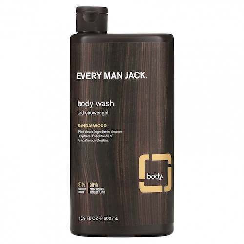 Every Man Jack, Гель для душа и геля для душа, сандаловое дерево, 500 мл (16,9 жидк. Унции) #1