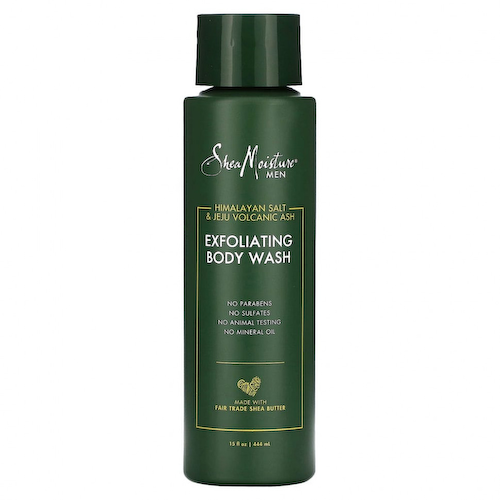 SheaMoisture, Отшелушивающее гель для душа для мужчин, гималайская соль и вулканический пепел Чеджу, 444 мл (15 жидк. Унций) #1
