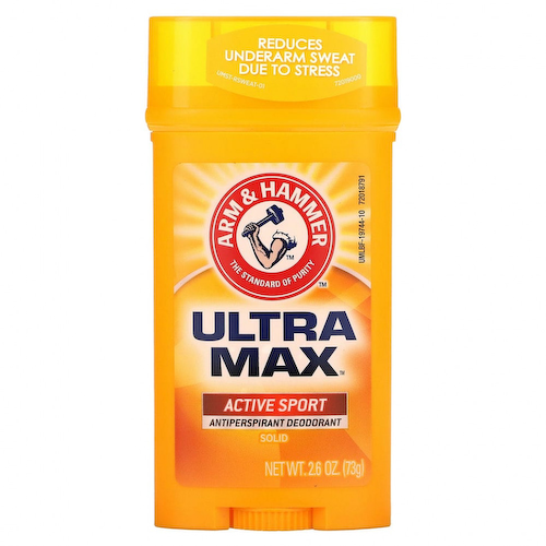 Arm & Hammer, UltraMax, твердый дезодорант-антиперспирант для мужчин, аромат «Active Sport», 73 г (2,6 унции) #1