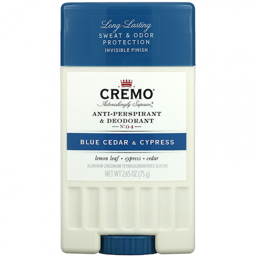 Cremo, Дезодорант и антиперспирант, № 04, голубой кедр и кипарис, 75 г (2,65 унции) #1