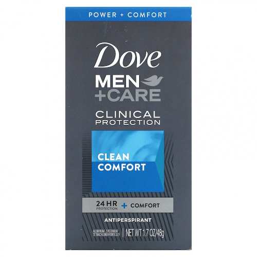 Dove, Men+Care, дезодорант-антиперспирант, клиническая защита, «Чистый комфорт», 48 г (1,7 унции) #1