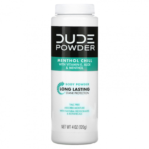Dude Products, Пудра, пудра для тела, ментоловый холод, 4 унции (120 г) #1