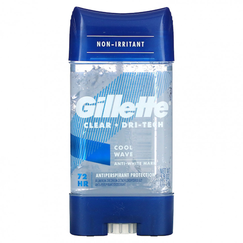 Gillette, Clear + Dri-Tech, антиперспирант и дезодорант, Cool Wave, 107 г (3,8 унции) #1