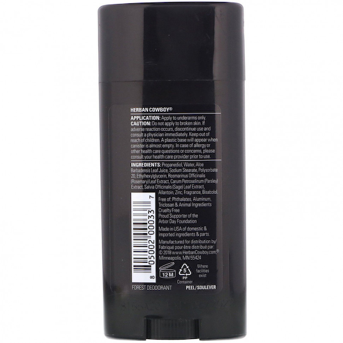 Herban Cowboy, Дезодорант, лесной, 80 г (2,8 унции) #1