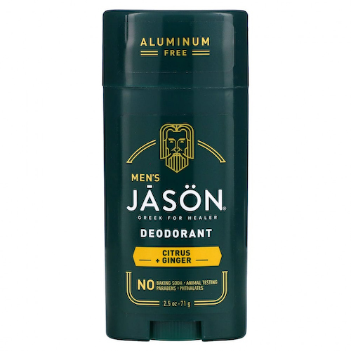 Jason Natural, Для мужчин, дезодорант, цитрус и имбирь, без алюминия, 71 г (2,5 унции) #1