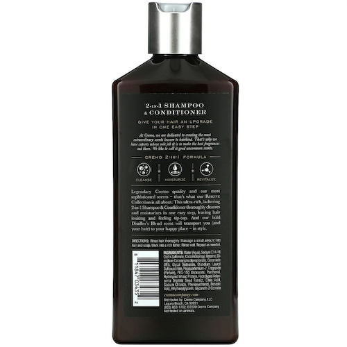 Cremo, Reserve Blend, 2 in 1 Shampoo & Conditioner, No. 13, Distillers Blend, 16 fl oz (473 ml) #1