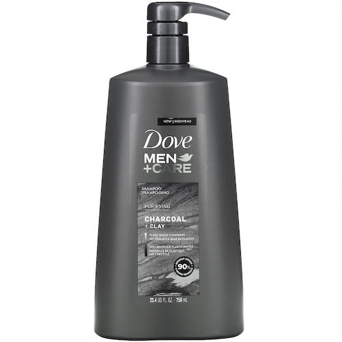 Dove, Men + Care, шампунь, очищающий, уголь и глина, 750 мл (25,4 жидк. Унции) #1