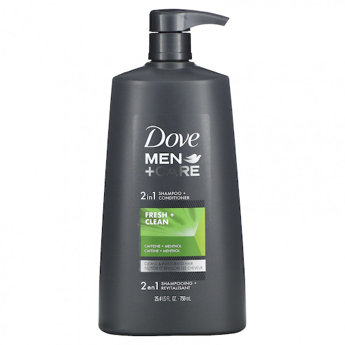 Dove, Men + Care, шампунь и кондиционер 2 в 1, Fresh & Clean, 750 мл (25,4 жидк. Унции) #1