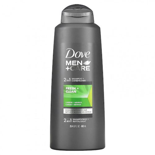 Dove, Men + Care, шампунь и кондиционер 2 в 1, Fresh & Clean, 603 мл (20,4 жидк. Унции) #1
