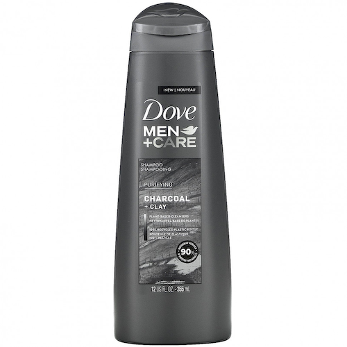 Dove, Men+Care, Shampoo, Purifying, Charcoal + Clay, 12 fl oz (355 ml) #1