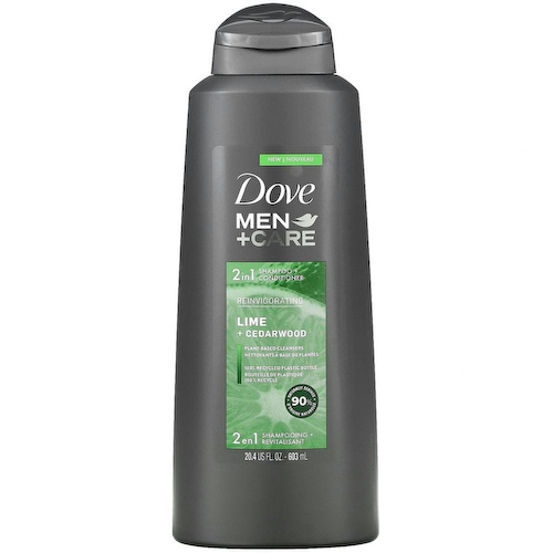 Dove, Men+Care, шампунь и кондиционер, средство для мужчин 2 в 1, восстановление и укрепление, лайм и кедр, 603 мл (20,4 жидк. унций) #1