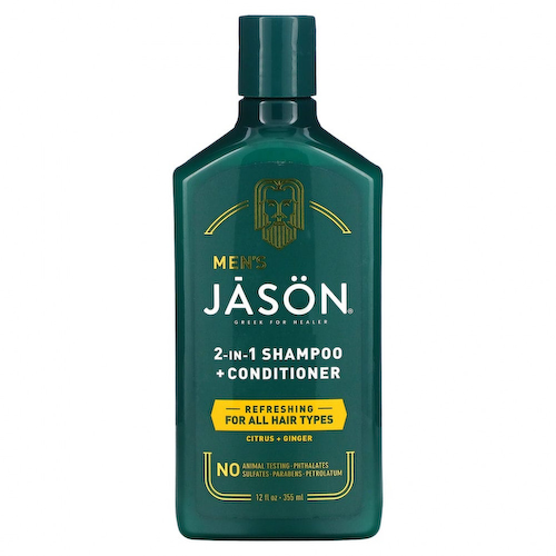Jason Natural, Для мужчин, шампунь и кондиционер 2 в 1, для всех типов волос, цитрус и имбирь, 355 мл (12 жидк. Унций) #1